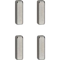Maul Neodymium magneet (b x h x d) 15 x 4 x 4 mm Rechthoekig, Staaf Zilver 4 stuk(s) 6169096