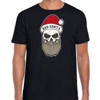 Bad Santa fout Kerstshirt / outfit zwart voor heren