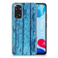 Xiaomi Redmi 10 | Redmi Note 11 4G | Bumper Hoesje | Wood Blue