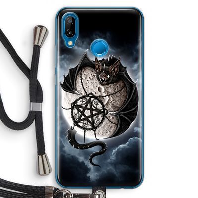Volle maan: Huawei P20 Lite Transparant Hoesje met koord