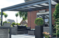 Tijdelijk 15% korting | Verasol Actie glas Veranda Special 400x250 cm NU op 2 staanders! Aluminium Verasol