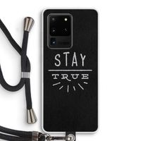 Stay true: Samsung Galaxy S20 Ultra Transparant Hoesje met koord