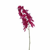 Kunstbloem Orchidee tak - diep roze - 71 cm - losse steel - Kunst zijdebloemen - thumbnail