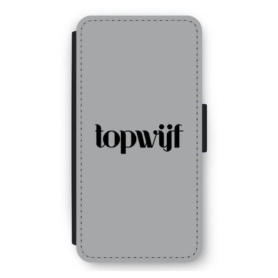 Topwijf Grijs Zwart: iPhone 11 Flip Hoesje