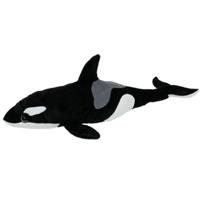Nature Planet Knuffeldier orka - zachte pluche stof - veel details - zwart/wit - 54 cm