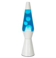 Fisura Lava Lamp Bullet - Witte Basis Met Blauwe Vloeistof En Witte Lava Fisura Lava Lamp Bullet - Witte Basis Met Blauwe Vloeistof En Witte Lava