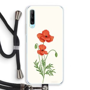 Red poppy: Huawei P Smart Pro Transparant Hoesje met koord