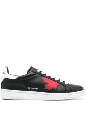 DSQUARED2 baskets Boxer en cuir - Noir