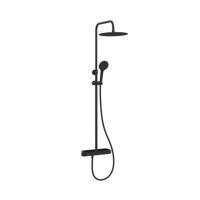 Regendoucheset Opbouw BWS Norton Thermostatisch Met Planchet Mat Zwart