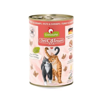 GRANATAPET DeliCATessen Turkey and shrimps - nat kattenvoer - 400g