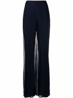 Gianfranco Ferré Pre-Owned pantalon ample à taille haute (années 1990) - Bleu