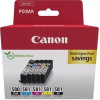 Canon PGI-580/CLI-581 Ink Cartridge BK/CMYK inktcartridge 5 stuk(s) Origineel Zwart, Blauw, Cyaan, M - thumbnail