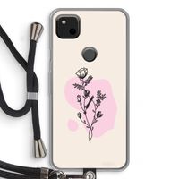 Roses are red: Pixel 4a Transparant Hoesje met koord Roses are red: Pixel 4a Transparant Hoesje met koord