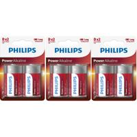 Philips LR20 D Powerlife batterijen - 6x stuks - grote batterijen - long lasting