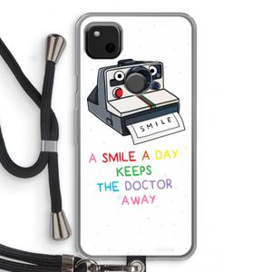 Smile: Pixel 4a Transparant Hoesje met koord
