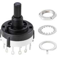 TRU COMPONENTS TC-9415596 SR26A4-2X6-18F20 Draaischakelaar 250 V 150 mA 12 x 30 ° 1 stuk(s) - thumbnail