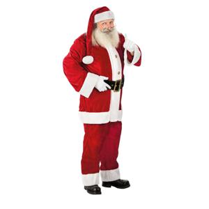 Chaks Luxe kerstman kostuum - =polyesterfluweel - one size - volwassenen One size  -