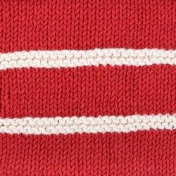 Yarn and Colors Striped Jumper Reversed Breipakket 2 L Cardinal