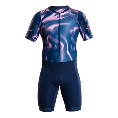 Zone3 Activate+ trisuit korte mouw heren blauw/paars