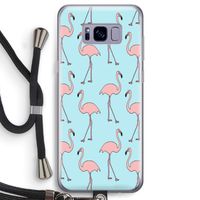 Anything Flamingoes: Samsung Galaxy S8 Transparant Hoesje met koord