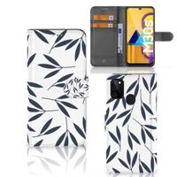 Samsung Galaxy M21 | M30s Hoesje Leaves Blue | Portemonnee hoesje