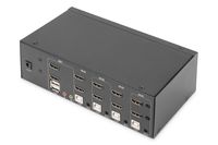 Digitus DS-12883 KVM-switch 4 poorten HDMI 4096 x 2560 Pixel, 2040 x 1080 Pixel, 1920 x 1080 Pixel - thumbnail