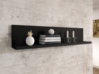 Wandplank BOTSWANA 150 cm mat zwart