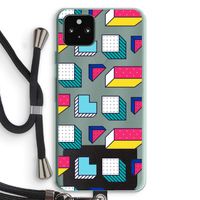 8-bit N°7: Pixel 5a 5G Transparant Hoesje met koord