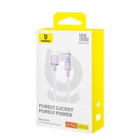 Baseus Gem USB A naar USB C snellaadkabel 1 m 100 W Paars