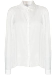 Patrizia Pepe blouse en soie à effet de transparence - Blanc