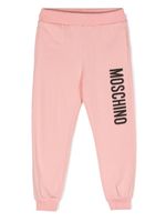 Moschino Kids pantalon de jogging en coton à logo imprimé - Rose - thumbnail