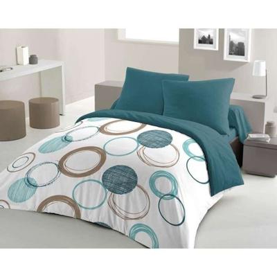 HOME LINGE PASSION Audace dekbedset - dekbed 240 x 260 cm + 2 kussenslopen 63x63 cm - Eendblauw