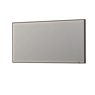 Spiegel INK SP19 Rechthoek In Stalen Kader Met Indirecte Colour Changing LED Verlichting 160 x 4 x 80 cm Mat Zwart