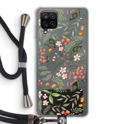 Sweet little flowers: Samsung Galaxy A12 Transparant Hoesje met koord