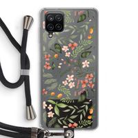 Sweet little flowers: Samsung Galaxy A12 Transparant Hoesje met koord
