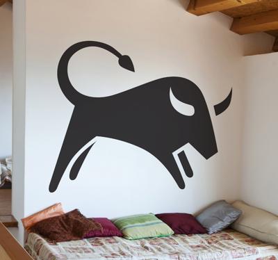 Sticker silhouette stier