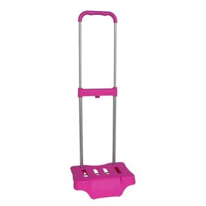 Gerimport bagagetrolley Safta 30 x 85 cm RVS roze/zilver