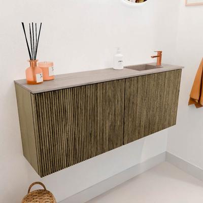 Toiletmeubel Mondiaz Joya Dlux | 100 cm | Meubelkleur Dusk | Faye wastafel Saba Wasbak Rechts | 1 kraangat