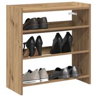 Schoenenrek 60x25x62 cm bewerkt hout artisanaal eikenkleur