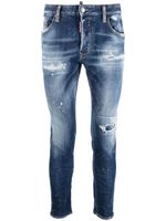 DSQUARED2 jean skinny 1964 à effet usé - Bleu