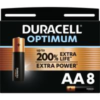 Duracell Optimum Alkaline AA batterijen - 8 stuks
