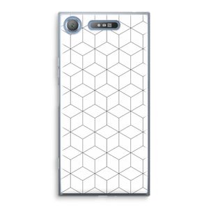 Zwart-witte kubussen: Sony Xperia XZ1 Transparant Hoesje
