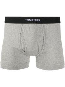 TOM FORD boxer à bande logo - Gris