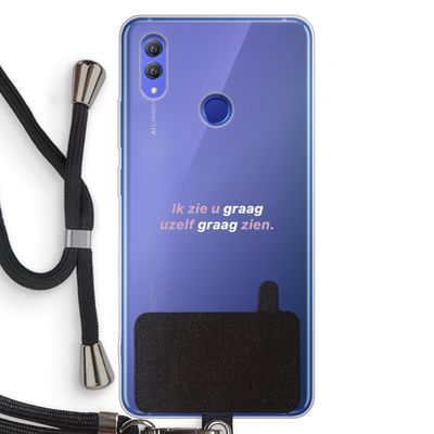 uzelf graag zien: Honor Note 10 Transparant Hoesje met koord