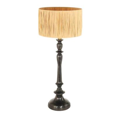 Steinhauer TafellampBois met strokleurige kap - 3766ZW