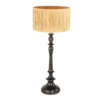 Steinhauer TafellampBois met strokleurige kap - 3766ZW