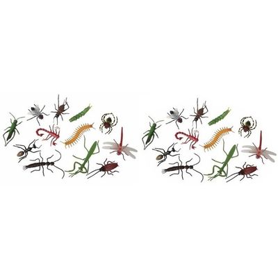 24x Plastic speelgoed insecten