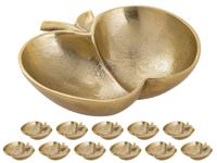 Emma - Apfel Schale - goud of zilver - aluminium - B21xH5xT21cm