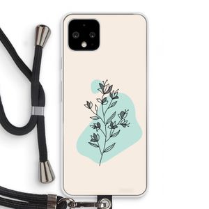 Violets are blue: Pixel 4 Transparant Hoesje met koord