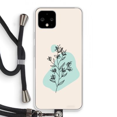 Violets are blue: Pixel 4 Transparant Hoesje met koord